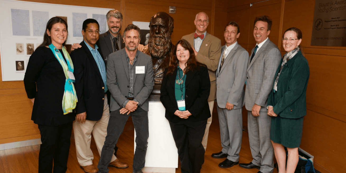OBFS officers, hosts, and guests at New York Academy of Sciences. Photograph by Garrett Ewald.